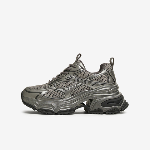 百思图2025春季新款商场同款街头运动老爹鞋厚底女休闲鞋A9263AM5