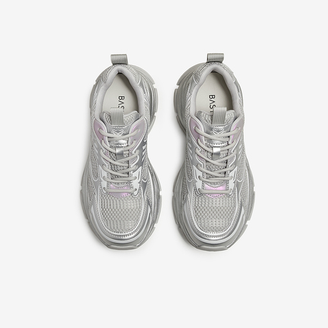 百思图2025春季新款商场同款街头运动老爹鞋厚底女休闲鞋A9263AM5