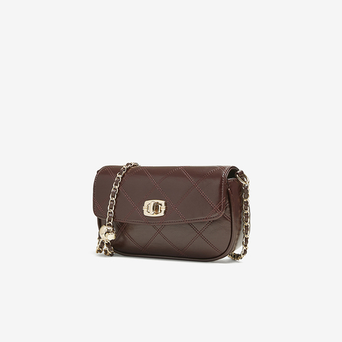 百思图2025春季新款商场同款时髦通勤绗缝包单肩斜挎包女X3656AX5