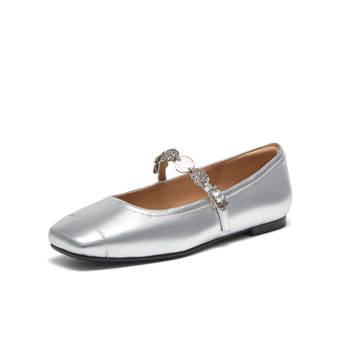 百思图2025春季新款简约时尚通勤玛丽珍鞋方头浅口女单鞋TIK71AQ5