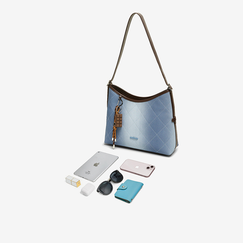 百思图2025春季新款商场同款简约大容量托特包单肩包女X3654AX5