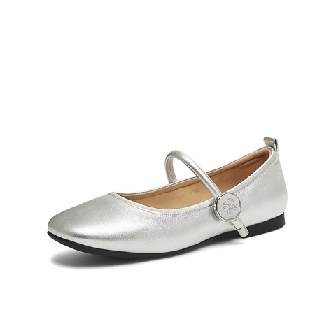 百思图2025春季新款时尚简约通勤玛丽珍鞋浅口女单鞋BU325AQ5