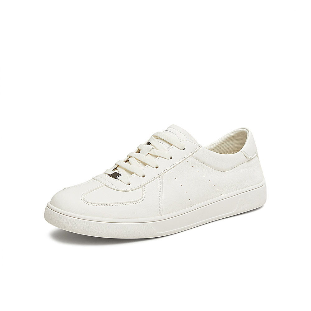 百思图2025春季新款商场同款简约运动小白鞋平跟男休闲鞋700DAM5