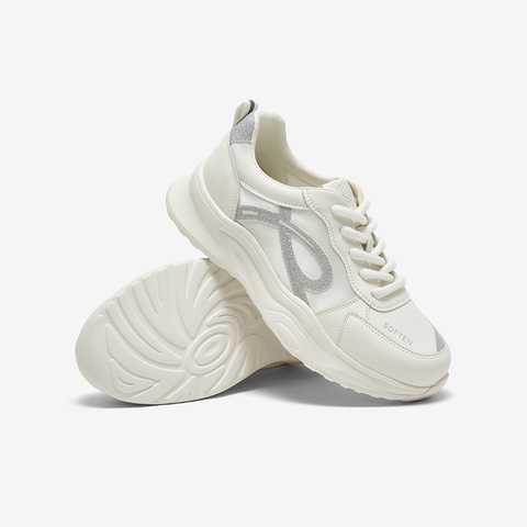 百思图2025春季新款商场同款时尚简约小白鞋厚底女休闲鞋D7742AM5