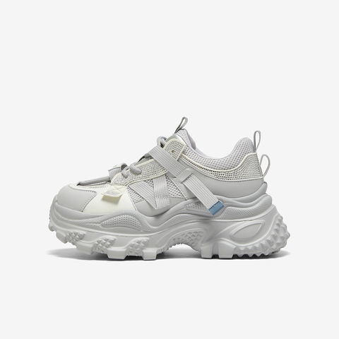 百思图2025春季新款商场同款街头运动老爹鞋厚底女休闲鞋B0131AM5