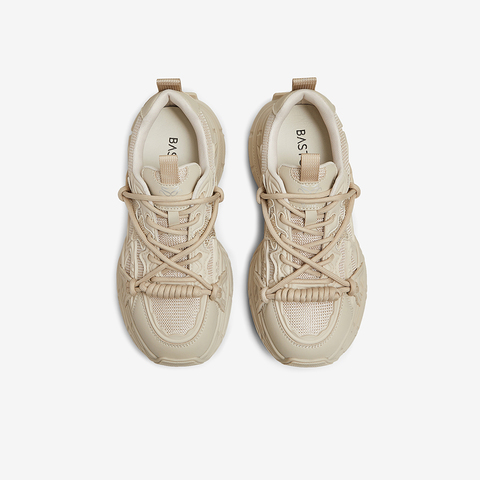 百思图2025春季新款商场同款时尚街头老爹鞋厚底女休闲鞋A1108AM5