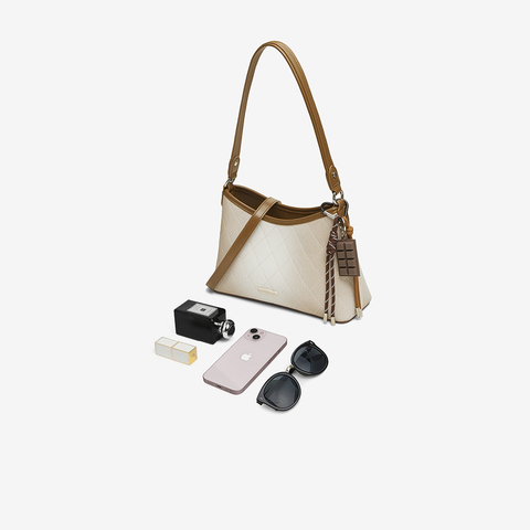 百思图2025春季新款商场同款时髦通勤腋下包单肩斜挎包女X3655AX5