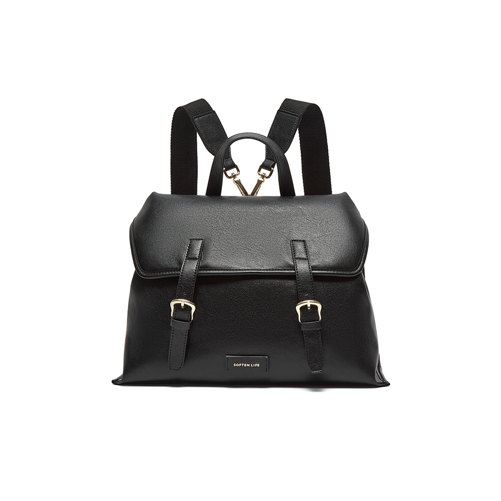 百思图2025春季新款商场同款时尚简约双肩背包女X3639AX5