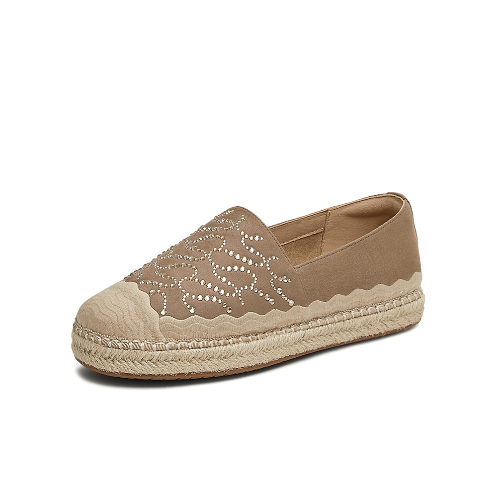 百思图2025春季新款时髦复古一脚蹬渔夫鞋平跟女单鞋A0251AA5