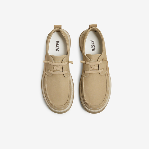 百思图2025夏季新款商场同款时尚通勤布鞋厚底男休闲鞋G6708BM5