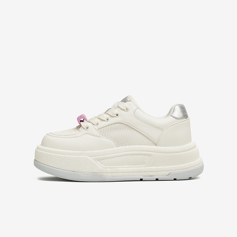 百思图2025夏季新款时尚潮流街头运动板鞋厚底女休闲鞋X2711BM5