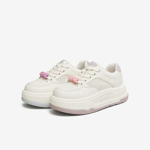 百思图2025夏季新款时尚潮流街头运动板鞋厚底女休闲鞋X2711BM5