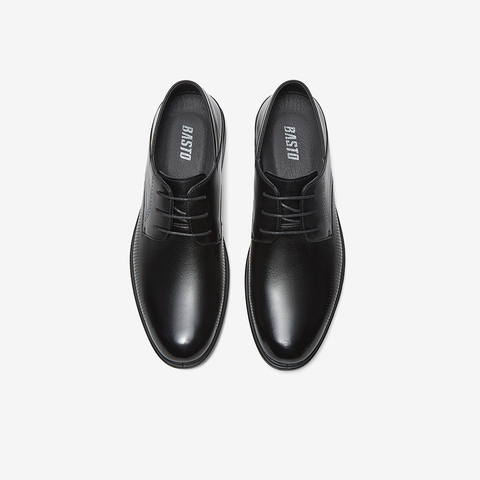 百思图2025夏季新款商场同款商务通勤粗跟男正装皮鞋22156BM5