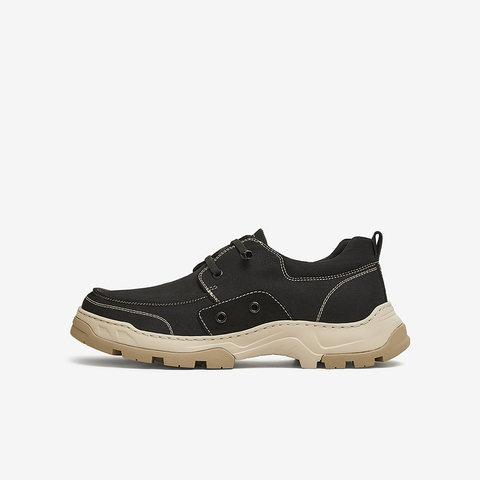 百思图2025夏季新款商场同款时尚通勤布鞋厚底男休闲鞋G6708BM5