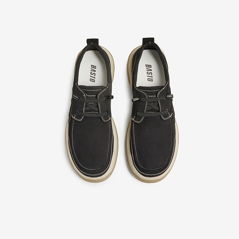 百思图2025夏季新款商场同款时尚通勤布鞋厚底男休闲鞋G6708BM5