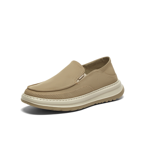 百思图2025夏季新款商场同款简约通勤布鞋厚底男休闲鞋L3309BM5