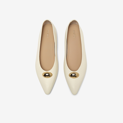 百思图2025春季新款商场同款简约时尚通勤浅口尖头女单鞋F1518AQ5