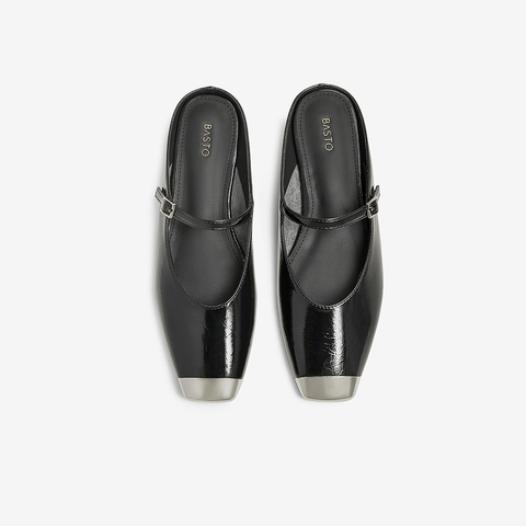 百思图2025夏季新款商场同款时髦通勤穆勒拖方头女拖鞋B1711BH5