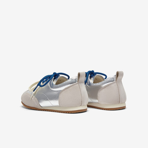 百思图2025春季新款简约时尚户外运动阿甘鞋平跟女休闲鞋I7699AM5