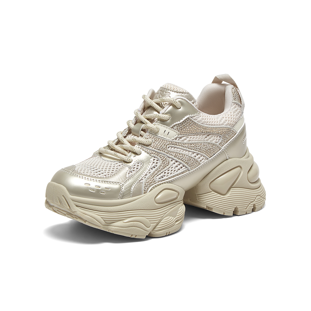 百思图2025夏季新款时尚潮流街头运动老爹鞋厚底女休闲鞋B7888BM5