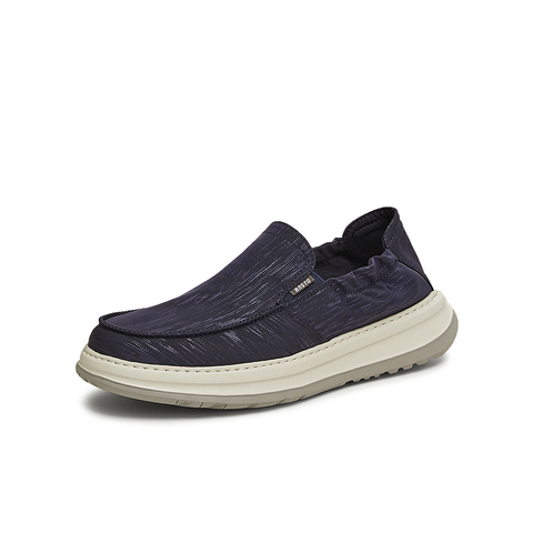 百思图2025夏季新款商场同款简约一脚蹬布鞋厚底男休闲鞋L3308BM5