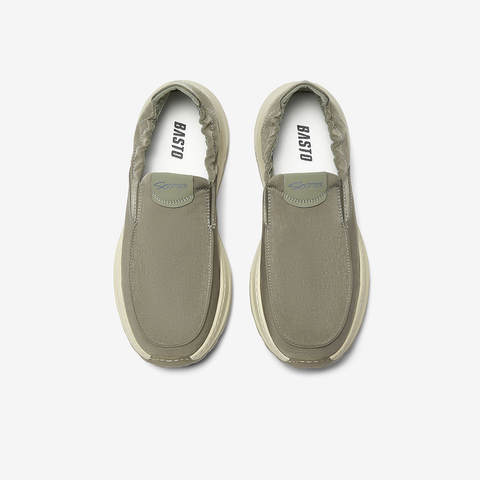 百思图2025夏季新款简约户外休闲布鞋厚底圆头男休闲鞋G6892BM5