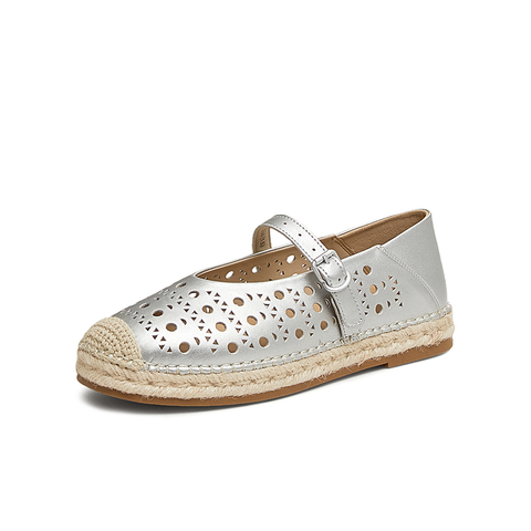 百思图2025夏季新款商场同款简约复古渔夫鞋平跟女单鞋A0503BQ5