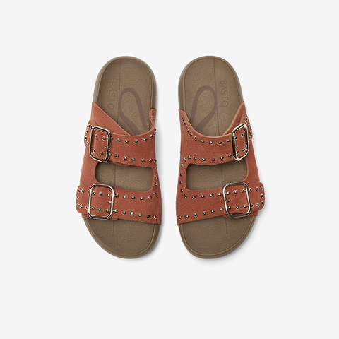 百思图2025夏季新款简约户外休闲运动一字拖厚底女拖鞋D7740BT5