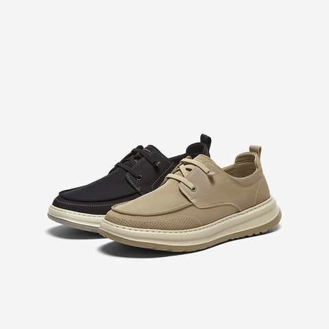 百思图2025夏季新款商场同款简约运动布鞋厚底男休闲鞋K8857BM5