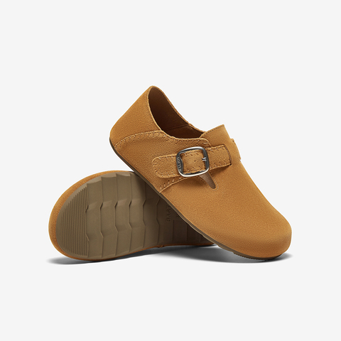 百思图2025春季新款商场同款简约复古勃肯鞋平跟女单鞋A5983AM5