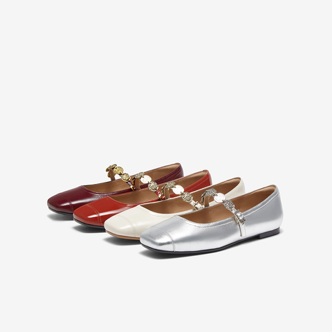 百思图2025春季新款简约时尚通勤玛丽珍鞋方头浅口女单鞋TIK71AQ5