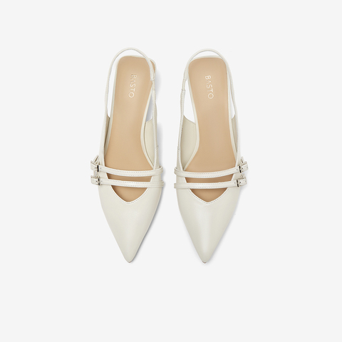 百思图2025夏季新款商场同款简约通勤尖头细跟后空女凉鞋AC825BH5