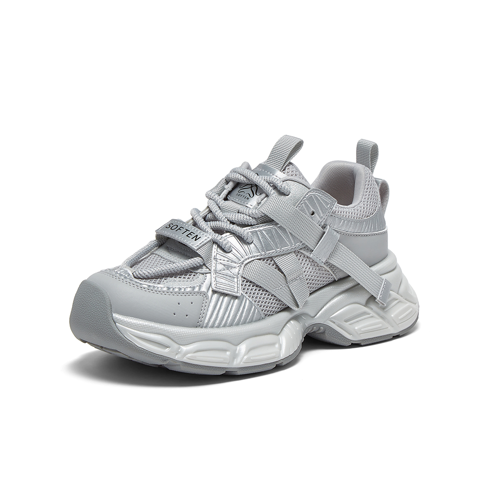 百思图2025夏季新款商场同款户外运动老爹鞋厚底女休闲鞋B6866BM5