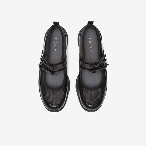 百思图2025春季新款商场同款时尚休闲玛丽珍鞋厚底女单鞋UHA01AQ5