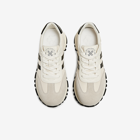 百思图2025夏季新款商场同款时尚复古阿甘鞋厚底女休闲鞋D3027BM5