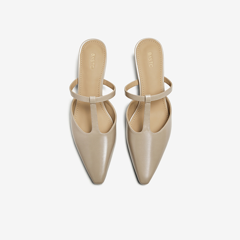 百思图2025夏季新款商场同款简约通勤穆勒鞋尖头女拖鞋B2612BH5