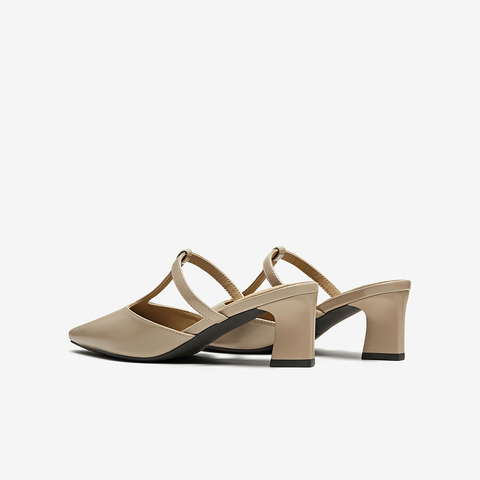 百思图2025夏季新款商场同款简约通勤穆勒鞋尖头女拖鞋B2612BH5