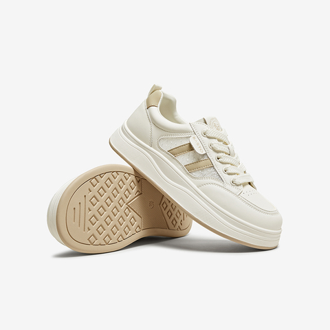 百思图2025夏季新款商场同款时尚运动板鞋厚底女休闲鞋D3052BM5