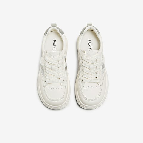 百思图2025夏季新款商场同款时尚运动板鞋厚底女休闲鞋D3052BM5