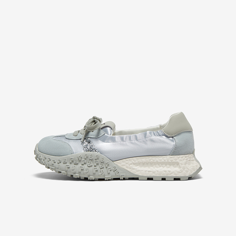 百思图2025夏季新款时尚复古经典户外休闲德训鞋女休闲鞋D3063BA5