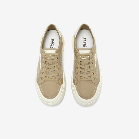 百思图2025夏季新款简约户外运动板鞋厚底圆头男休闲鞋L3306BM5