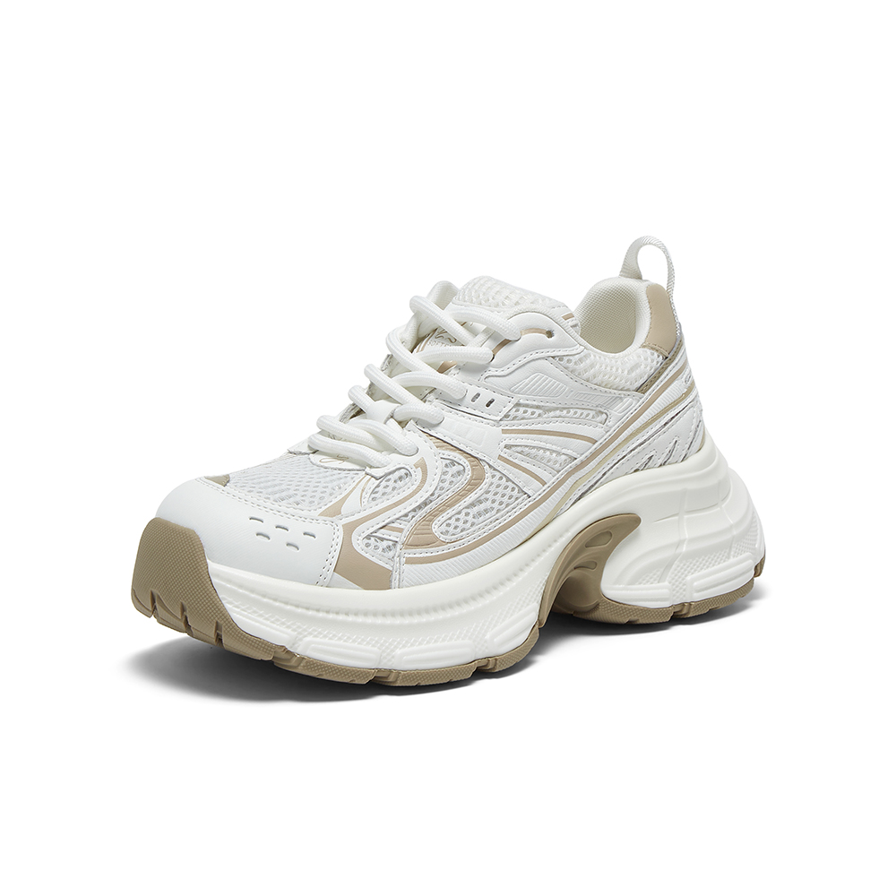 百思图2025春季新款商场同款时尚户外老爹鞋厚底女休闲鞋B6187AM5