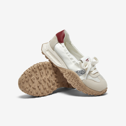 百思图2025夏季新款时尚复古经典户外休闲德训鞋女休闲鞋D3063BA5