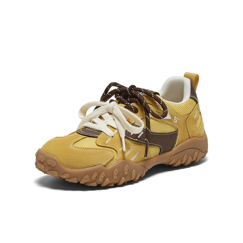 百思图2025夏季新款时髦复古户外运动德训鞋厚底女休闲鞋A2075BM5