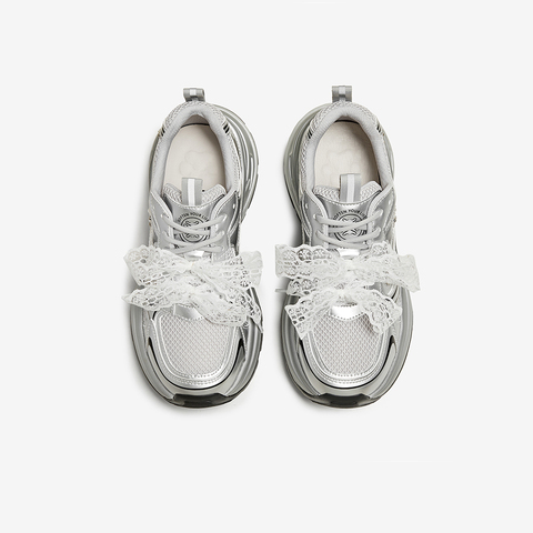 百思图2025夏季新款商场同款时髦运动老爹鞋厚底女休闲鞋D5298BM5