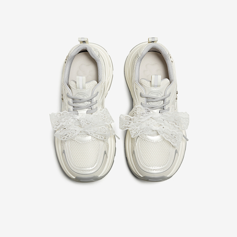 百思图2025夏季新款商场同款时髦运动老爹鞋厚底女休闲鞋D5298BM5