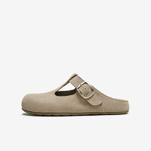 百思图2025夏季新款商场同款复古运动勃肯鞋平跟女凉鞋B6751BH5