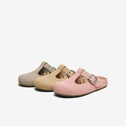 百思图2025夏季新款商场同款复古运动勃肯鞋平跟女凉鞋B6751BH5