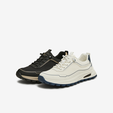 百思图2025夏季新款简约户外街头运动厚底男休闲鞋66550BM5