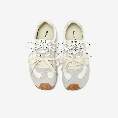 百思图2025夏季新款时髦复古街头运动德训鞋平跟女休闲鞋A1825BM5